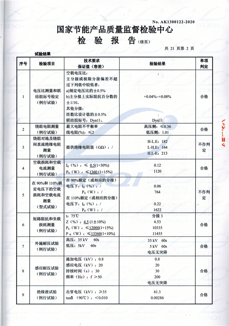 高低压试验报告-S11-1250文登文登文登油浸式变压器-2.jpg